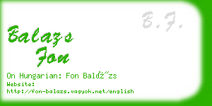 balazs fon business card